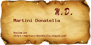Martini Donatella névjegykártya